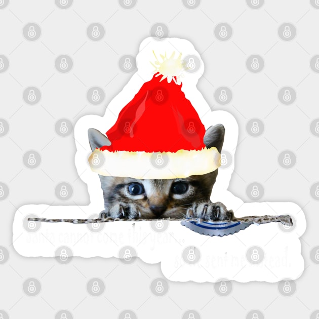 Funny Christmas Cat meme Sticker by PlanetMonkey